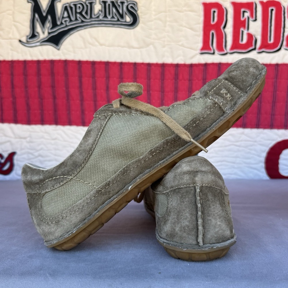 Size 13 - Patagonia Olulu Men's Hiking Shoes Sage Khaki Leather Hemp Low Top - Picture 11 of 11